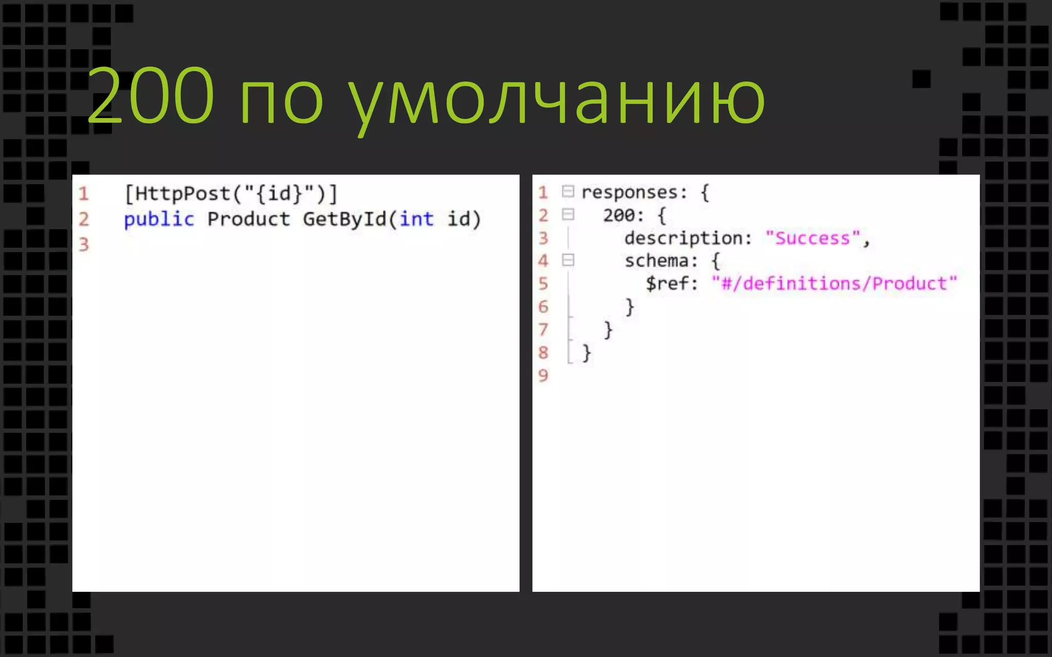 200 по умолчанию
 
