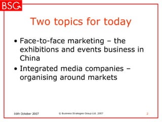 B2 B Media In China – Integration And Face To Face