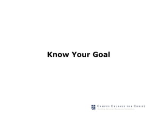 Know Your Goal
 