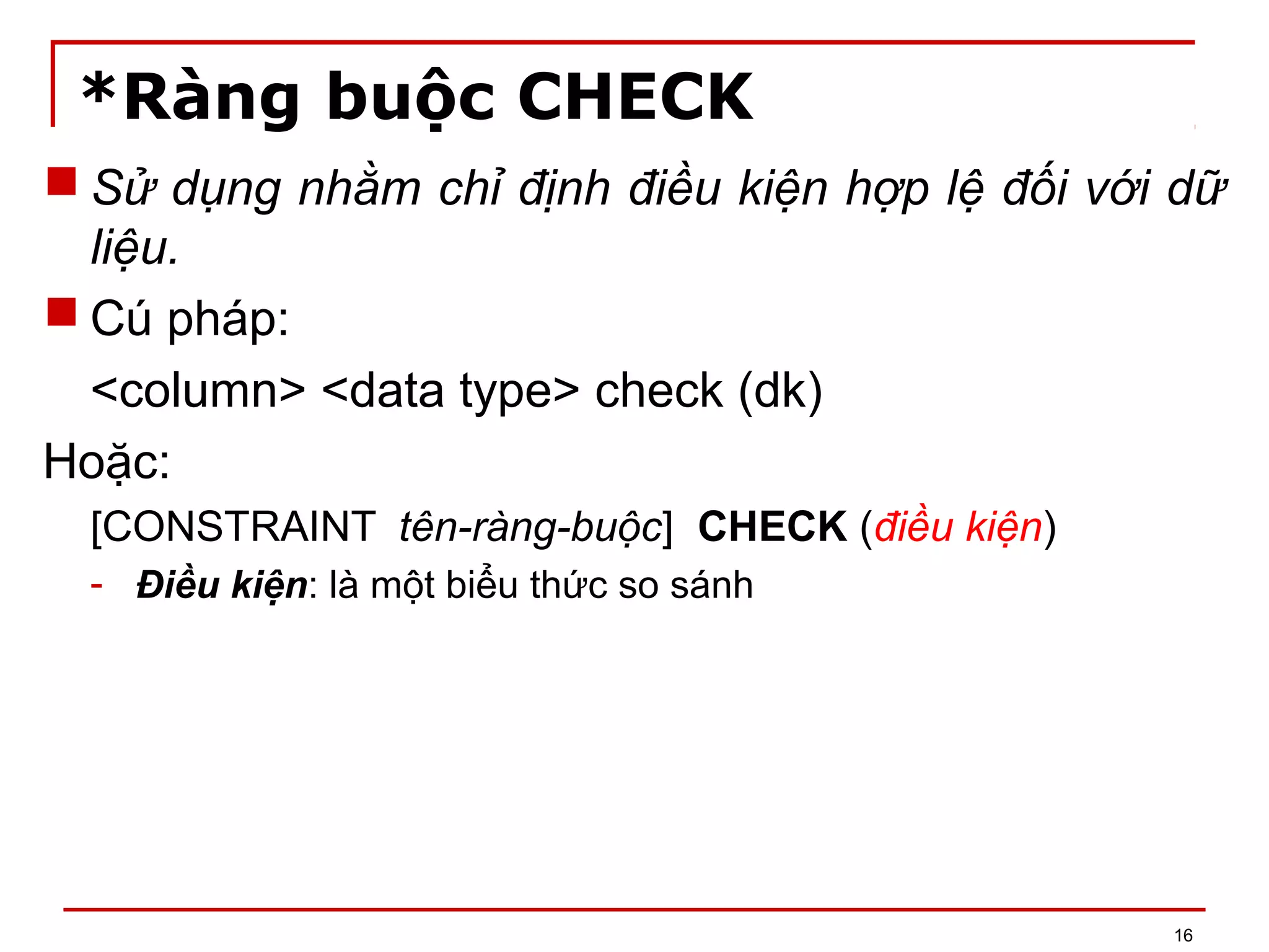 Slide Hệ Quản Trị Cơ sở dữ liệu - CHƯƠNG 2 | PPT