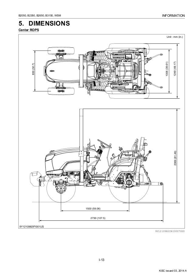 Kubota B2650 Parts Manual