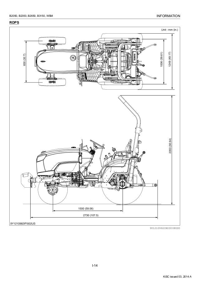 Kubota B2050, B2350, B2650, B3150 Service Manual