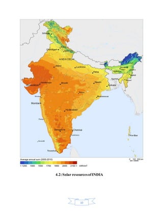 10
4.2:Solar resourcesofINDIA
 