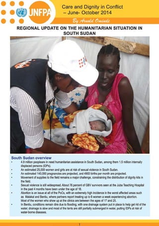 ARNOLD -UNFPA South Sudan Situation report1-Small