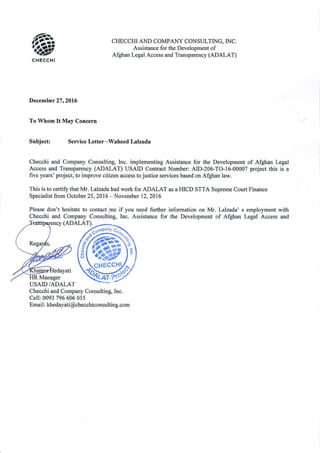 Waheed HR Letter