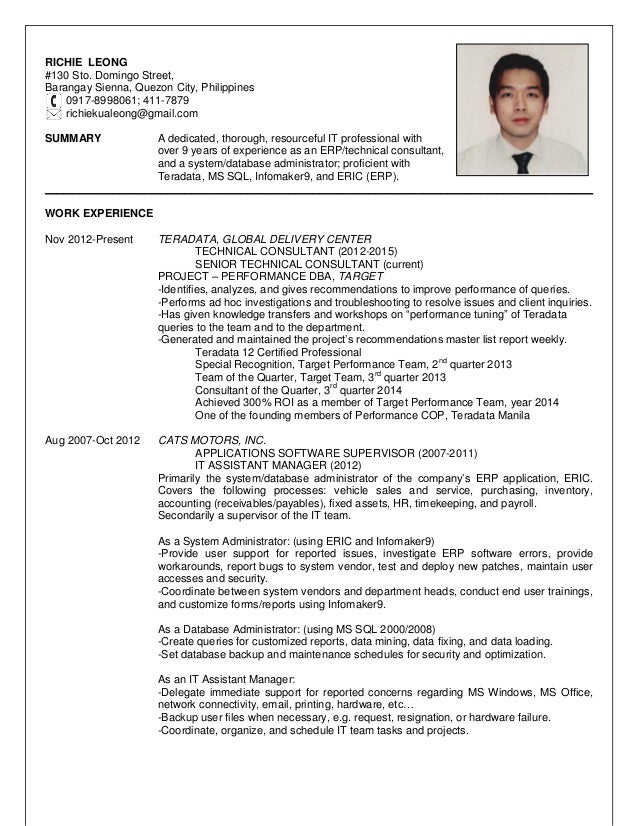 resume richie leong