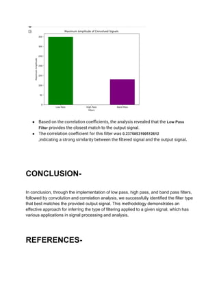 Signal Filtering Analysis Using Convolution and Correlation Techniques ...