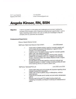Angela Kinser Resume
