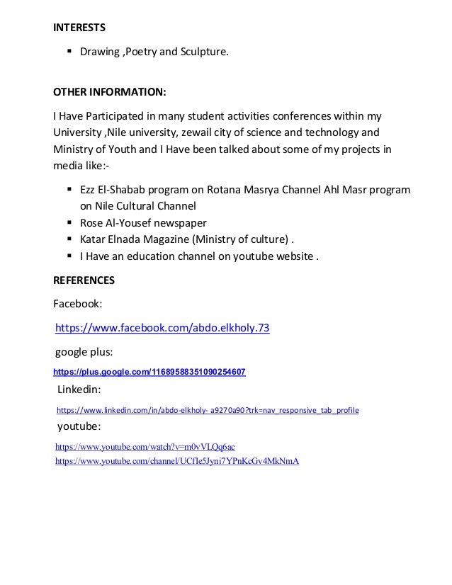 Curriculum vitae examples pdf image