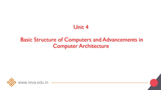 Unit 4
Basic Structure of Computers and Advancements in
Computer Architecture
 