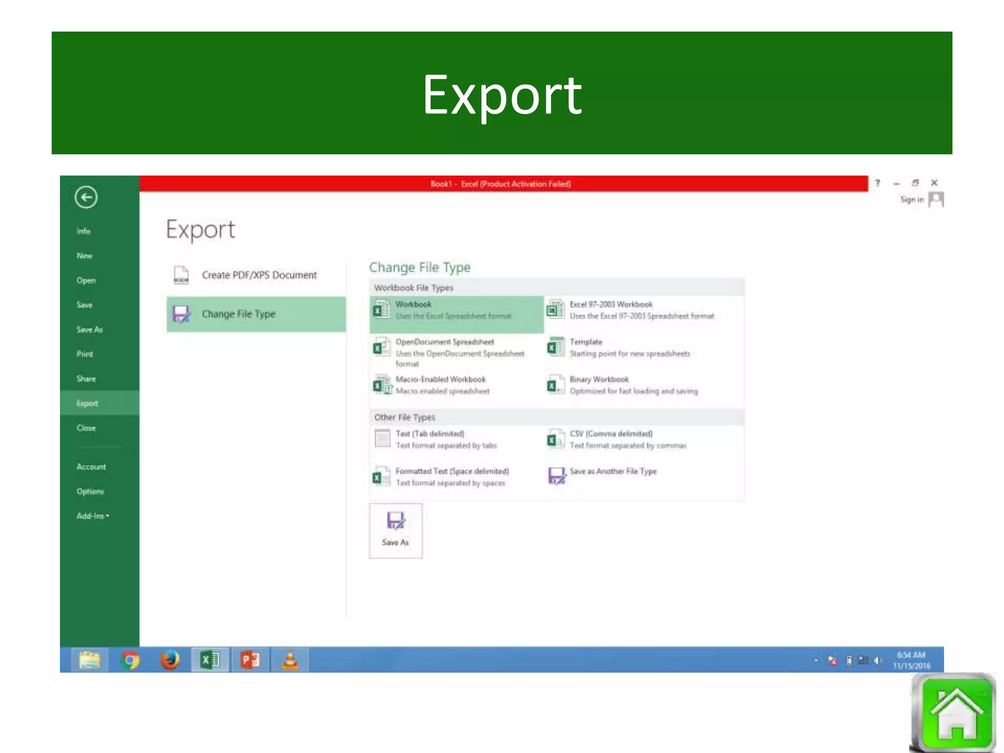 Export
 