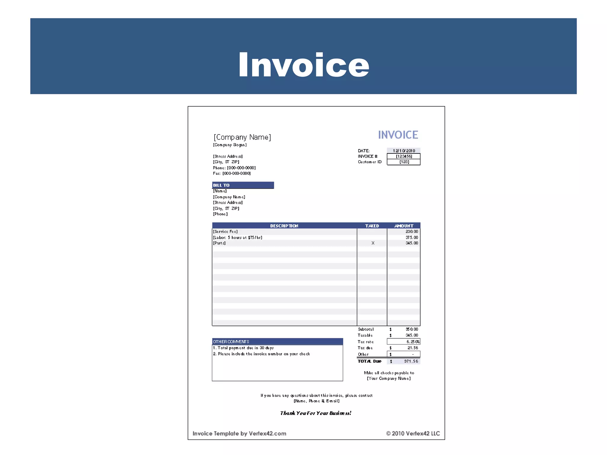 Invoice
 