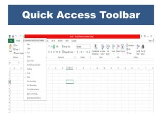 Quick Access Toolbar
It’s a Collection of Tools
 