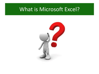 What is Microsoft Excel?
 