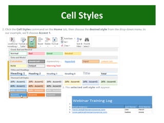 Cell Styles
 