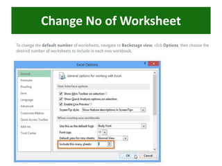 Change No of Worksheet
 