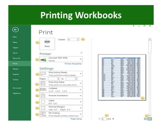 Printing Workbooks
 