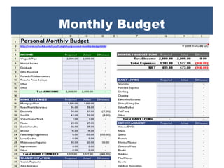 Monthly Budget
 