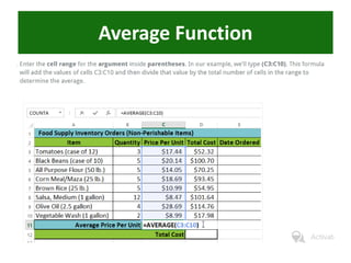 Average Function
 