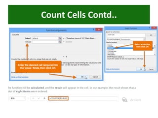 Count Cells Contd..
 