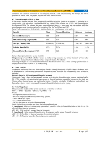 EXPLORING THE ROLE OF AI-DRIVEN CREDIT SCORING SYSTEMS ON FINANCIAL ...