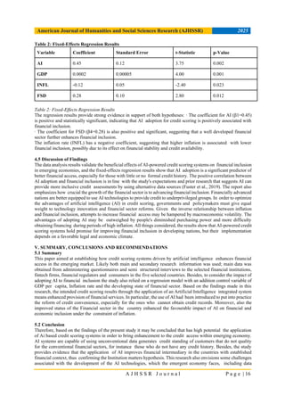 EXPLORING THE ROLE OF AI-DRIVEN CREDIT SCORING SYSTEMS ON FINANCIAL ...