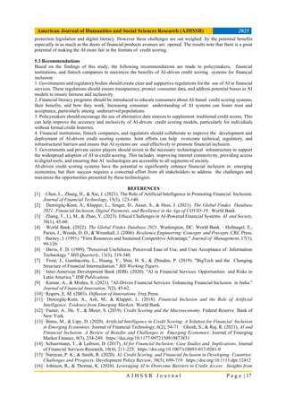 EXPLORING THE ROLE OF AI-DRIVEN CREDIT SCORING SYSTEMS ON FINANCIAL ...