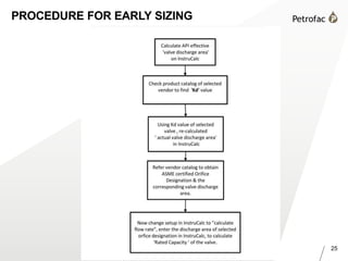 25
PROCEDURE FOR EARLY SIZING
 