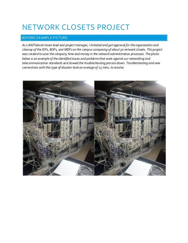 Network Closets Project