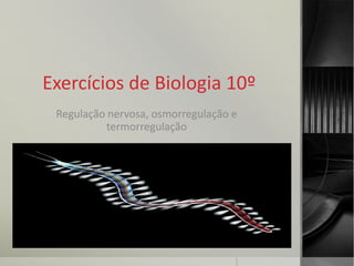 Exercícios de Biologia 10º
 Regulação nervosa, osmorregulação e
           termorregulação
 