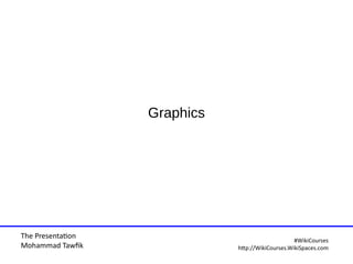 The Presentaton
Mohammad Tawfi
#WiiiCourses
http:////WiiiCoursesWWiiiSpaeesWeom
Graphics
 
