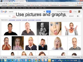 The Presentaton
Mohammad Tawfi
#WiiiCourses
http:////WiiiCoursesWWiiiSpaeesWeom
Use pictures and graphs
 