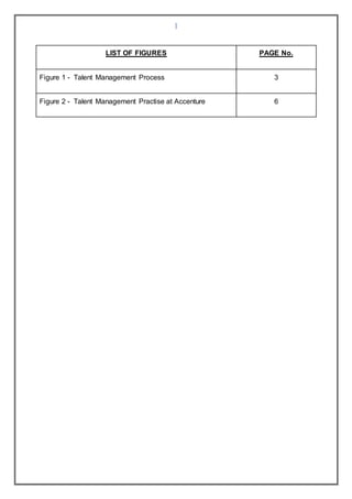 1
LIST OF FIGURES PAGE No.
Figure 1 - Talent Management Process 3
Figure 2 - Talent Management Practise at Accenture 6
 
