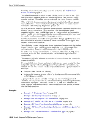 B28370 - PL-SQL - Oracle Reference