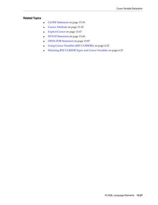 B28370 - PL-SQL - Oracle Reference
