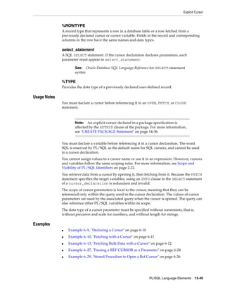 B28370 - PL-SQL - Oracle Reference