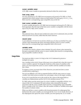 B28370 - PL-SQL - Oracle Reference