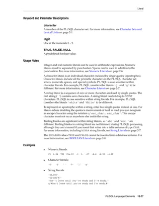 B28370 - PL-SQL - Oracle Reference