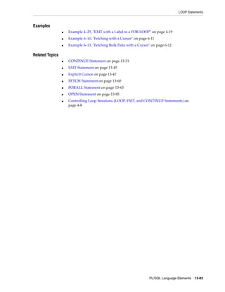 B28370 - PL-SQL - Oracle Reference