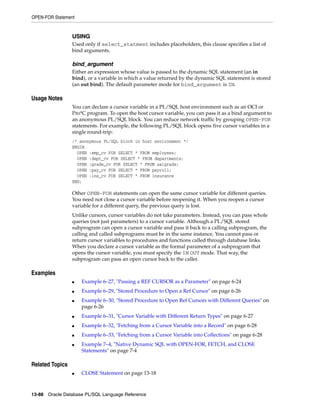 B28370 - PL-SQL - Oracle Reference