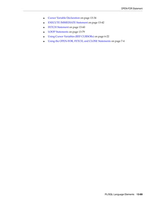 B28370 - PL-SQL - Oracle Reference