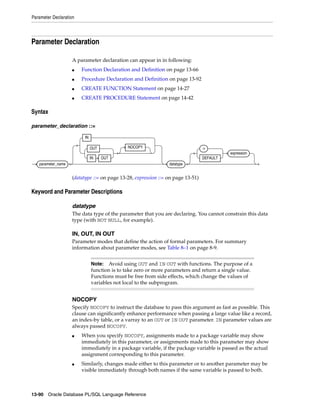B28370 - PL-SQL - Oracle Reference