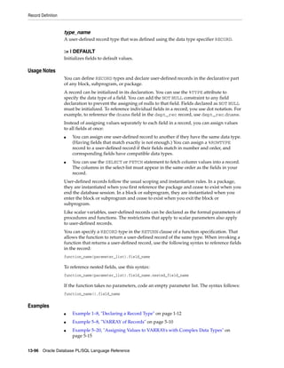 B28370 - PL-SQL - Oracle Reference