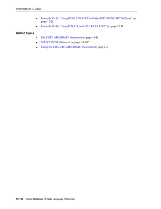 B28370 - PL-SQL - Oracle Reference