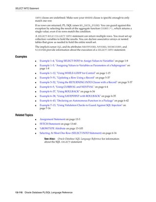 B28370 - PL-SQL - Oracle Reference