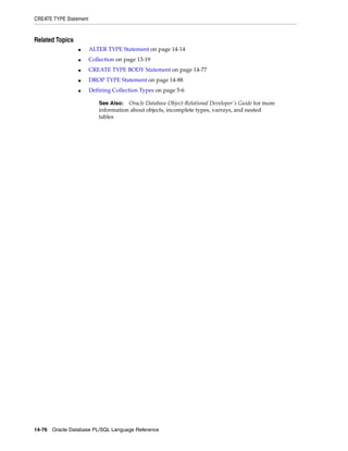 B28370 - PL-SQL - Oracle Reference