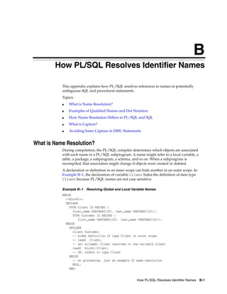 B28370 - PL-SQL - Oracle Reference