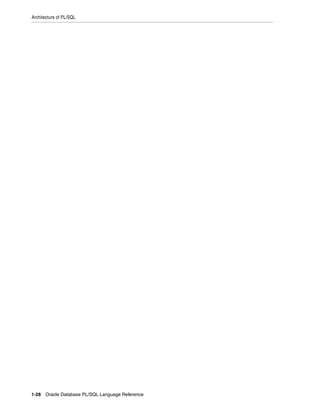 Architecture of PL/SQL 
1-28 Oracle Database PL/SQL Language Reference 
 