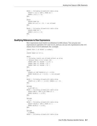 B28370 - PL-SQL - Oracle Reference