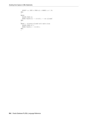 B28370 - PL-SQL - Oracle Reference